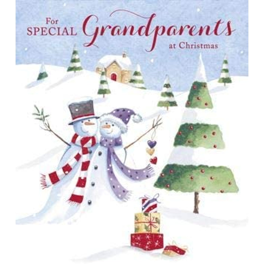 Couple Snowmen Design Special Grandparents Christmas Card