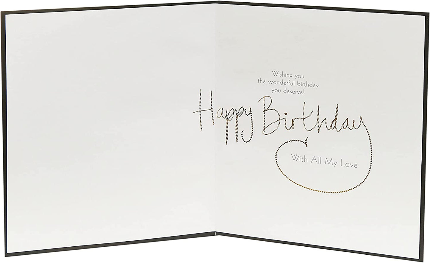 Husband Golden Heart Birthday Card with Sentimental Verse