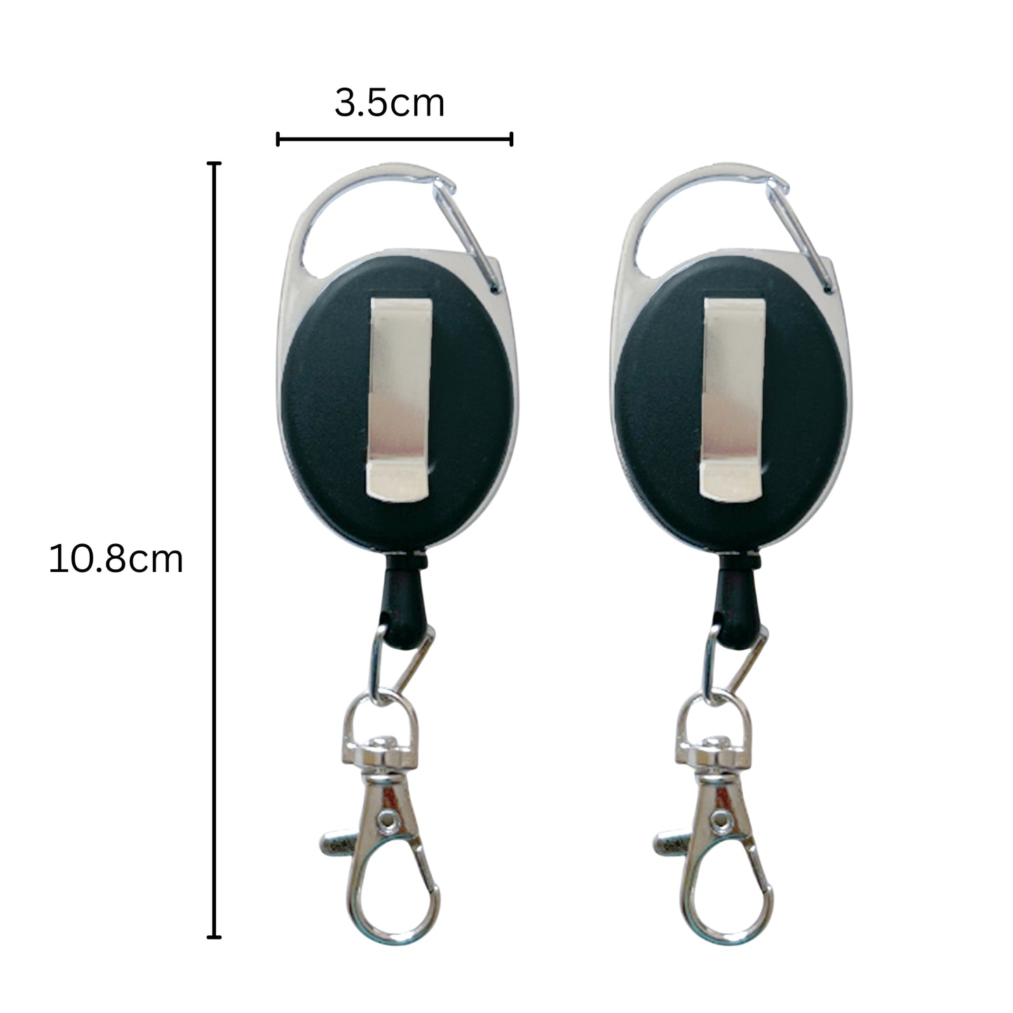 Black Key Reel ID Card Badge Holder