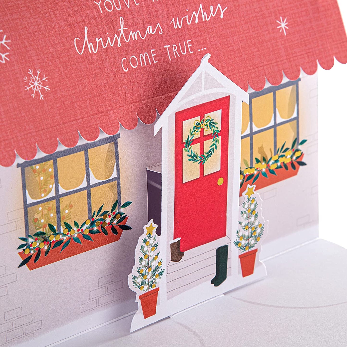 Mum and Dad Christmas Card Classic Pop-up 3D House Design