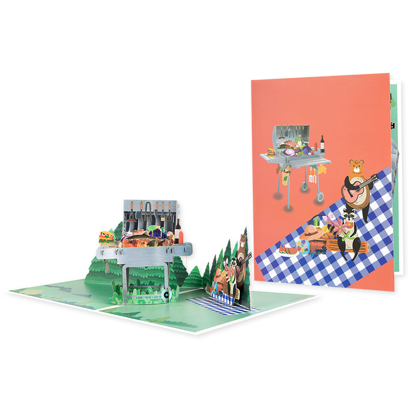 Grill & Chill 3D Barbecue Pop Up Card