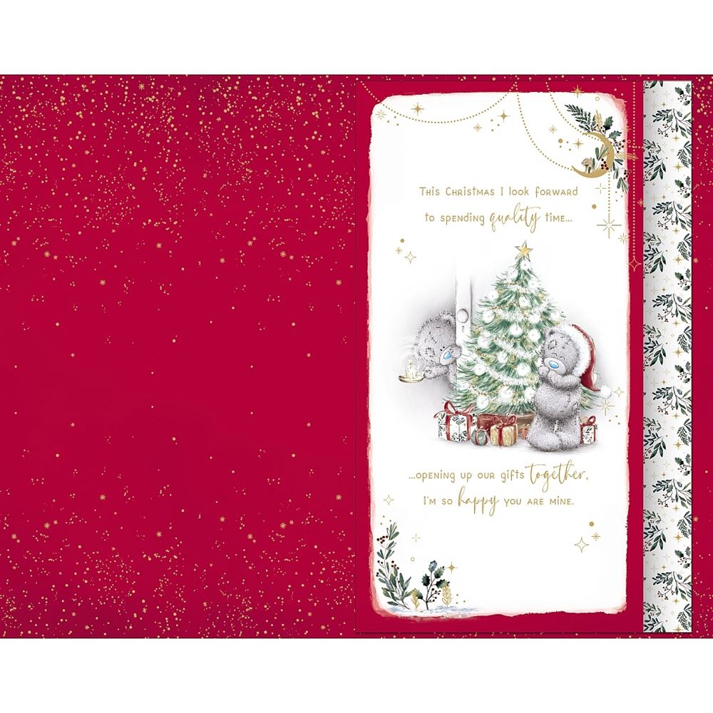 Bears By Tree Lovely Husband Luxury Handmade Christmas Card