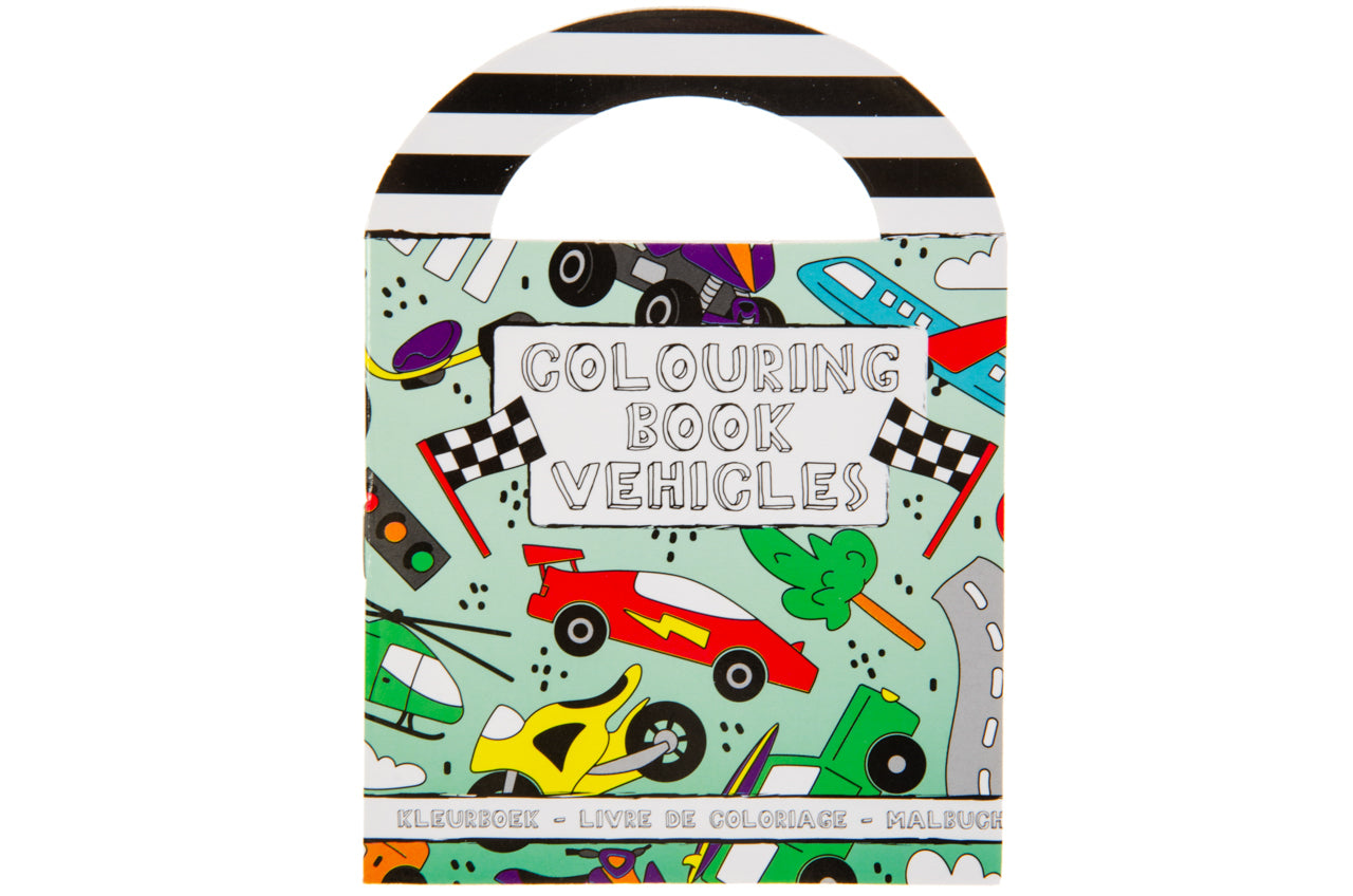 Pack of 48 Vehicles Coloring Mini Books with Stickers