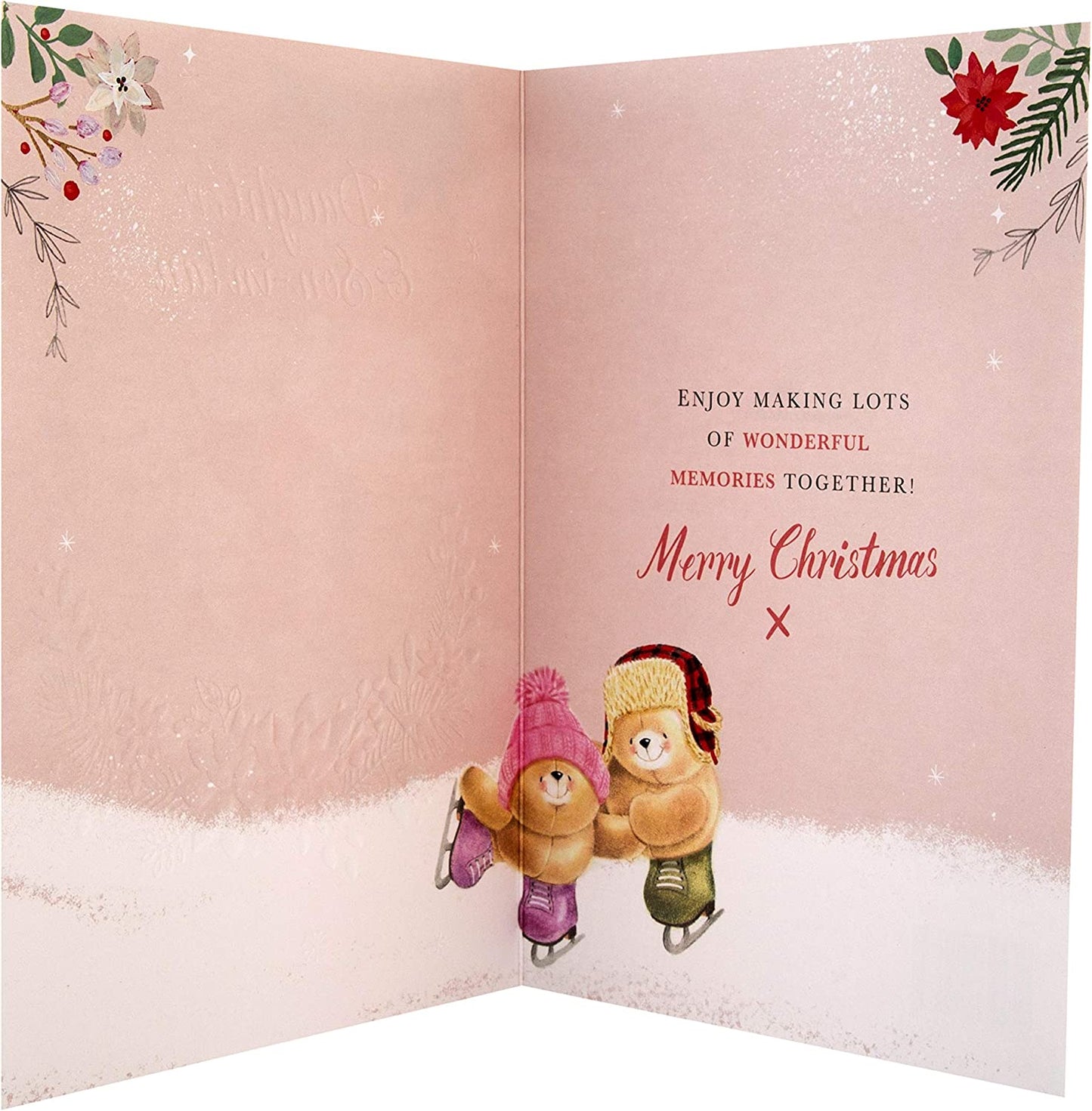 Cute Forever Friends Design Daughter and Son in Law Christmas Card