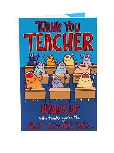 Hands Up Thank You Teacher Pop Up Card By