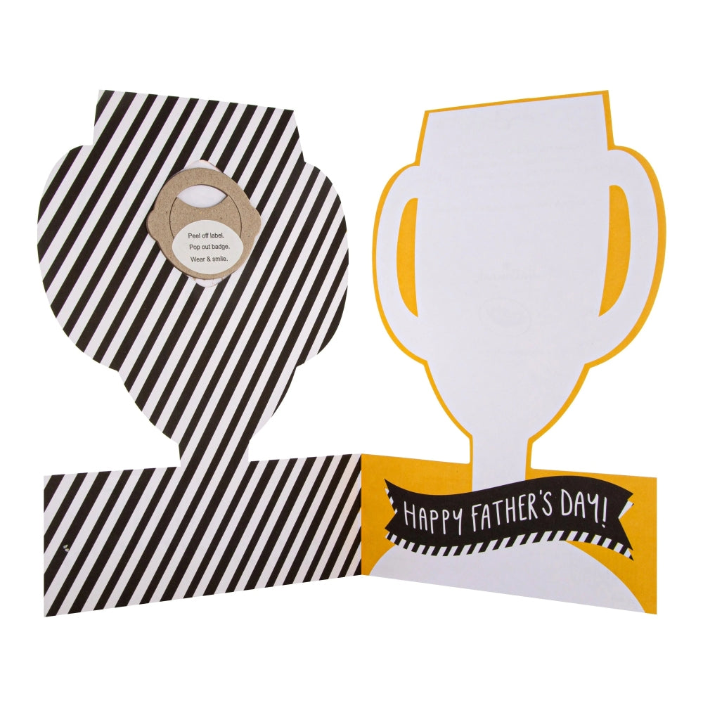 Kids Trophy Design for Dad Father's Day Card with Badge