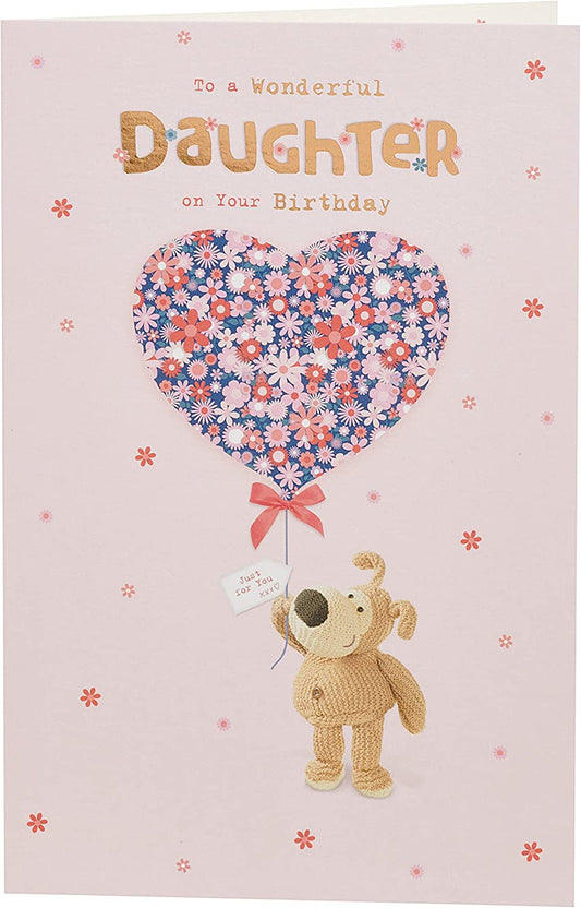 Boofle Cute Design And Heart Balloon Daughter Birthday Card