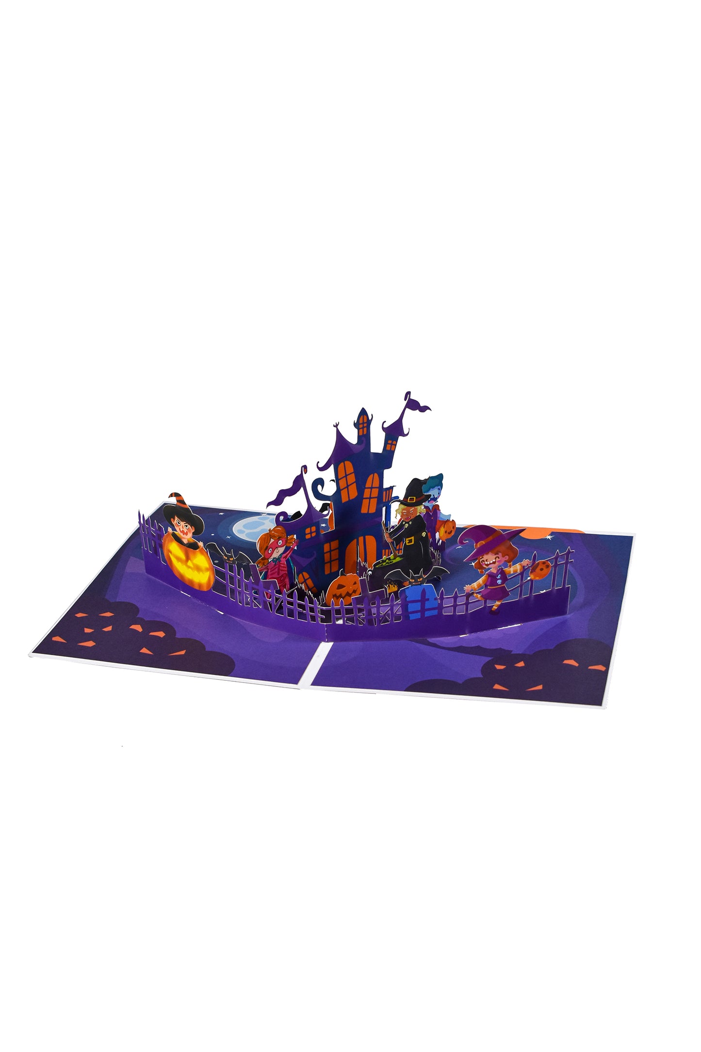 Ghost Castle Hijinks Festive Pop Up Halloween Greeting Card