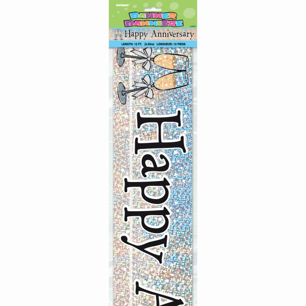 12ft Happy Anniversary Prism Banner