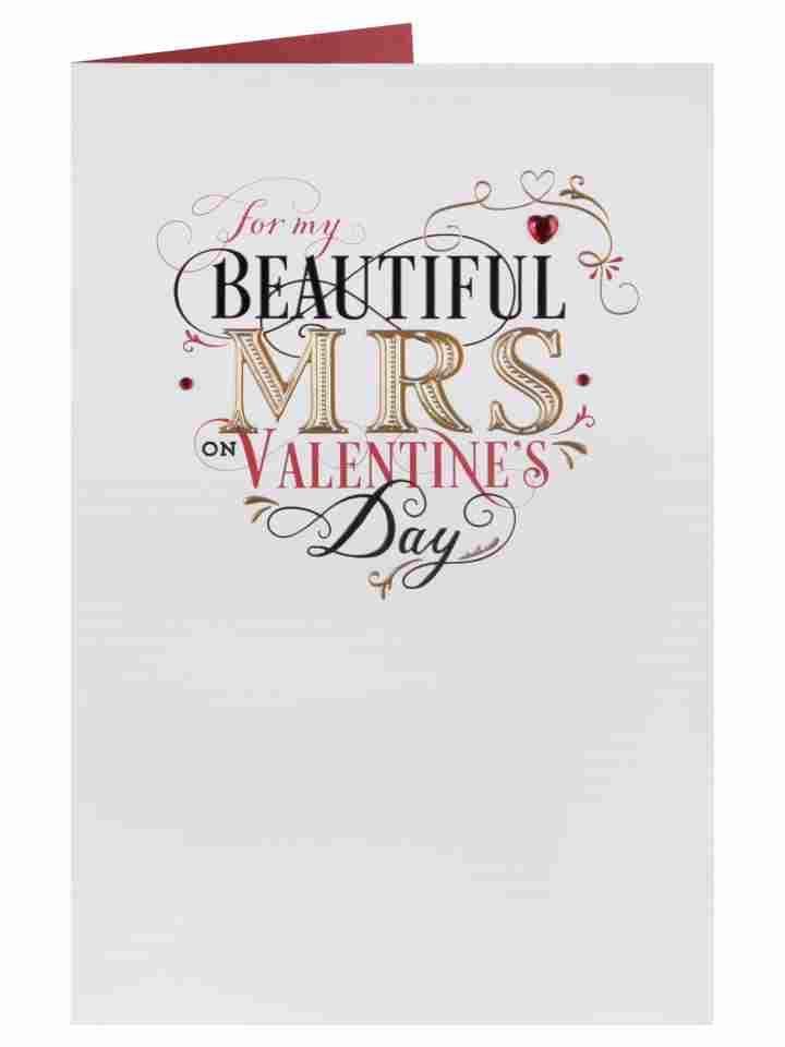 My Beautiful Mrs Valentine's Day Card
