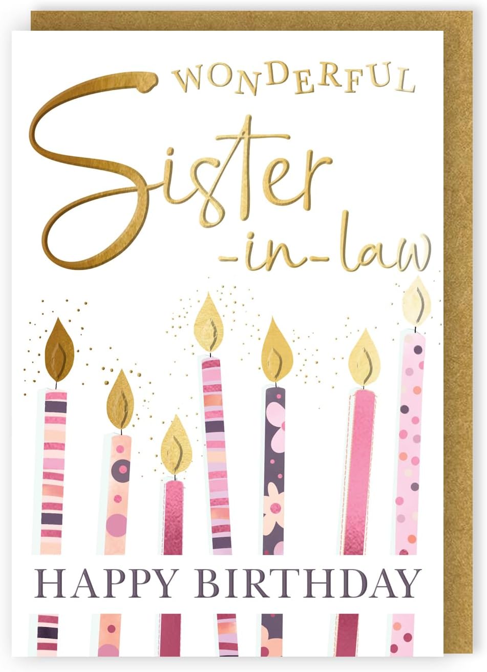 Magical Candles Wonderful Sister-in-Law Birthday Card