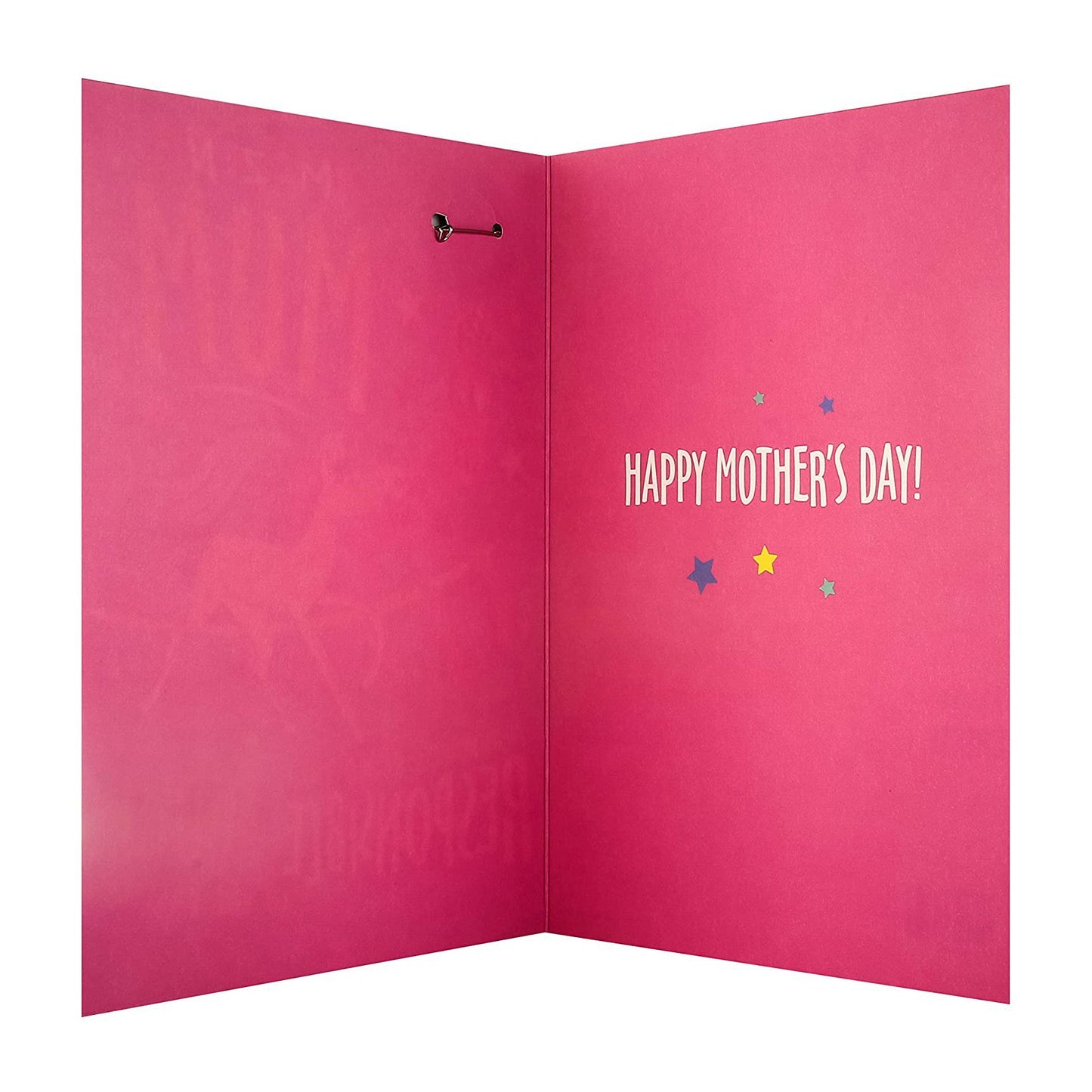Mum Neon Unicorn Design Mother's Day Card with Badge
