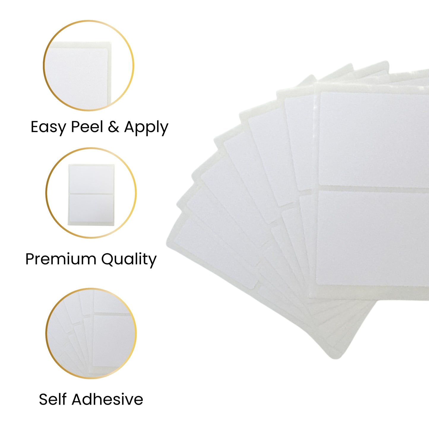 Pack of 84 White 50x80mm Rectangular Labels