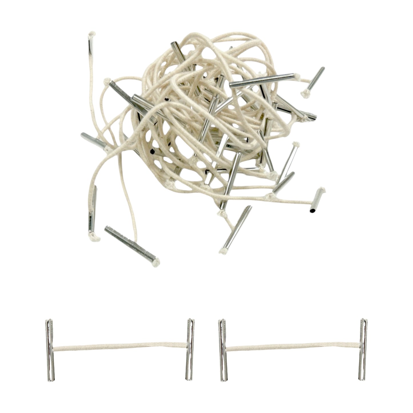 Pack of 1000 Elastic White 51mm Metal End Treasury Tags