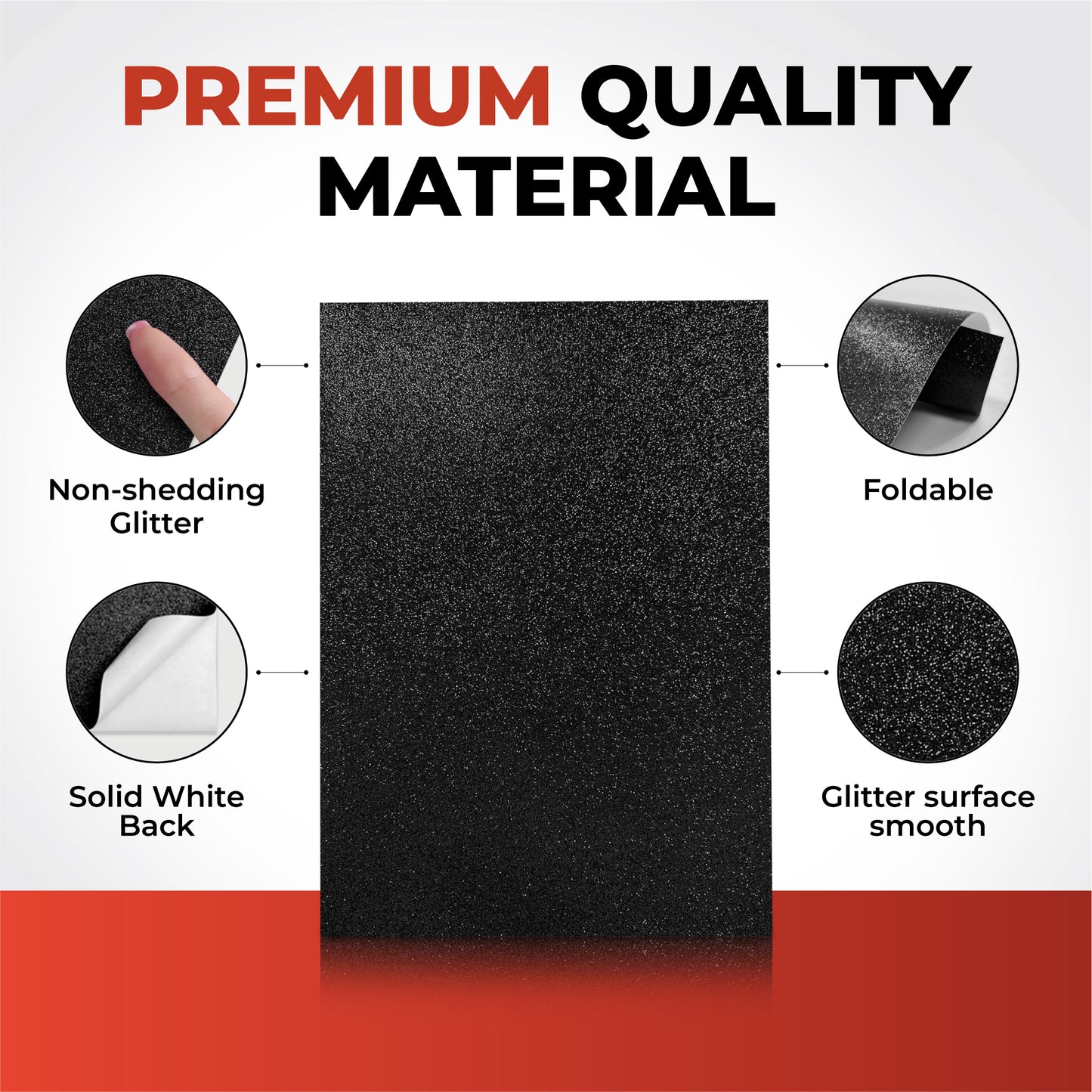 Pack of 10 A4 Silver Coloured Glitter Card 230gsm Sheets