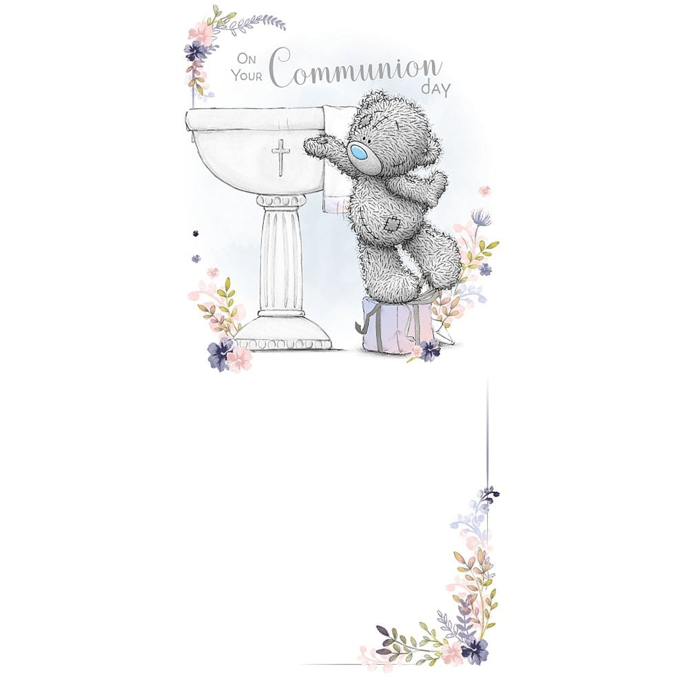 Bear At Alter Communion Day Card