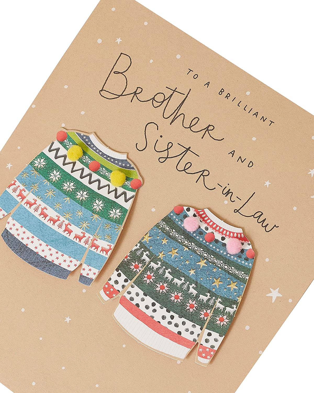 Brother and Sister-in-Law Christmas Card Jumper Design