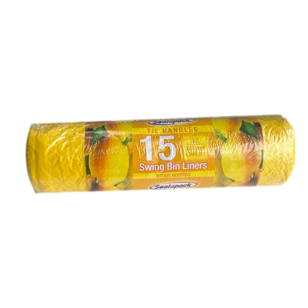 Pack of 15 Lemon Swing Bin Liners