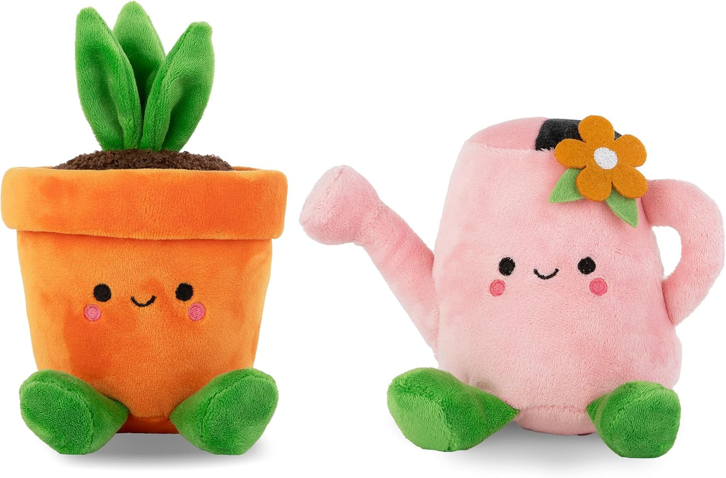 Better Together Watering Can and Plant Pair Soft Toy Set of 2 Gift Mothers Day, Birthday, Valentines Day, Anniversary