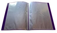 Pack of 5 A4 10 Pocket Purple Flexible Cover Display Books