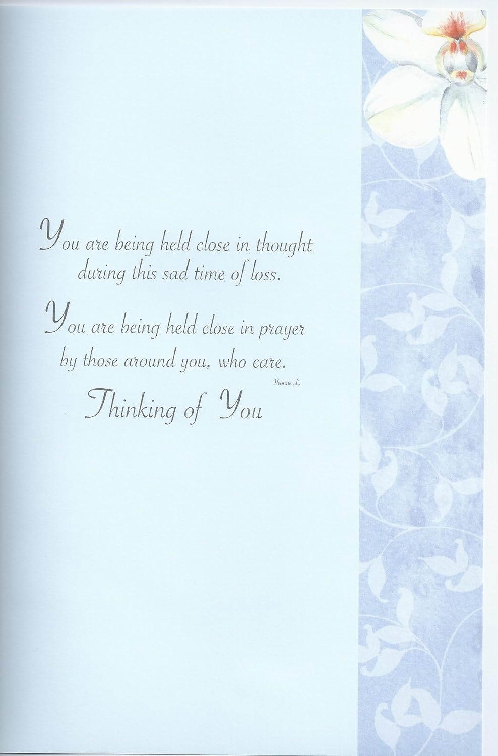 With Sincere White Flowers Desifn Sympathy Card