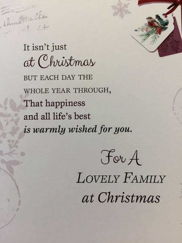 Traditional Nephew and Family Christmas Card