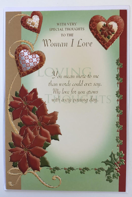 With Very Special Thoughts to The Woman I love Happy Christmas card