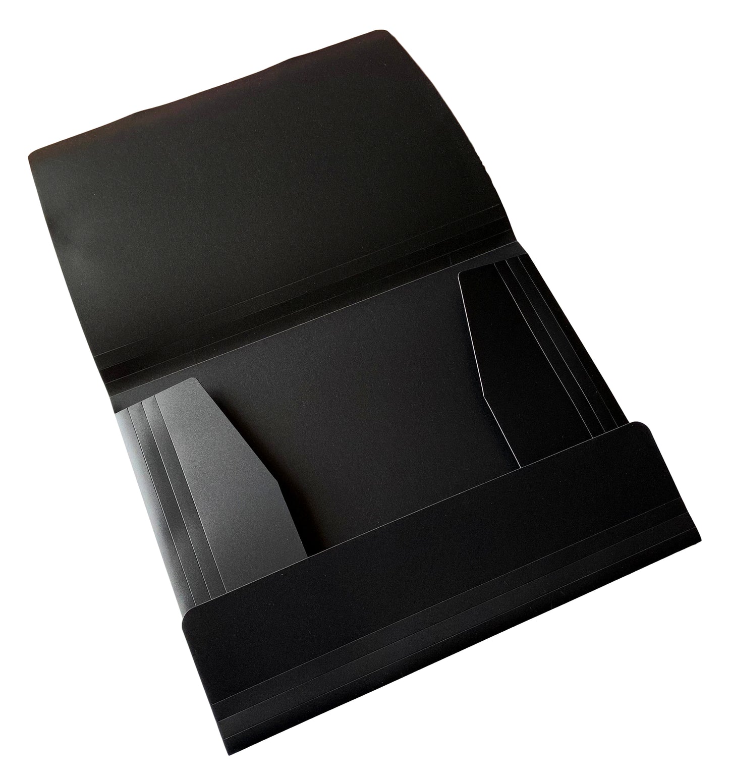 Janrax A4 Black 3 Flap Folder with Elasticated Closure