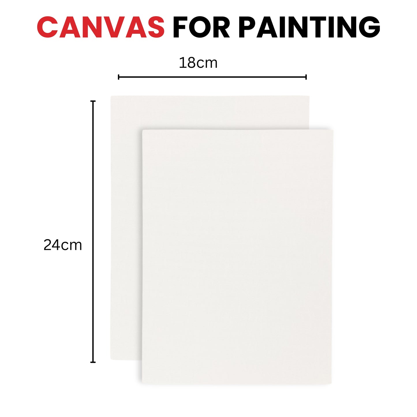 18x24cm Blank White Flat Stretched Board Art Canvas By Janrax