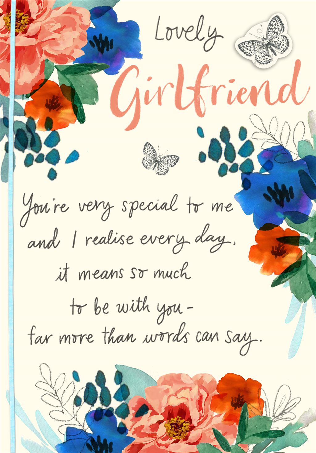 Willow Bouquet Girlfriend Birthday Card