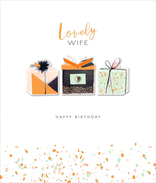 Wife Birthday Card 3D Handmade Presents 
