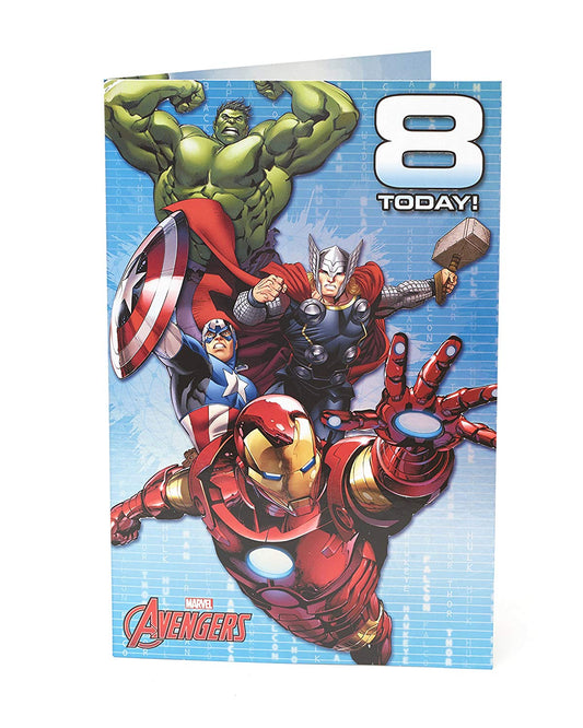 Age 8 Birthday Card Avengers