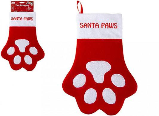 Felt Paw Shaped Pet Christmas Stocking