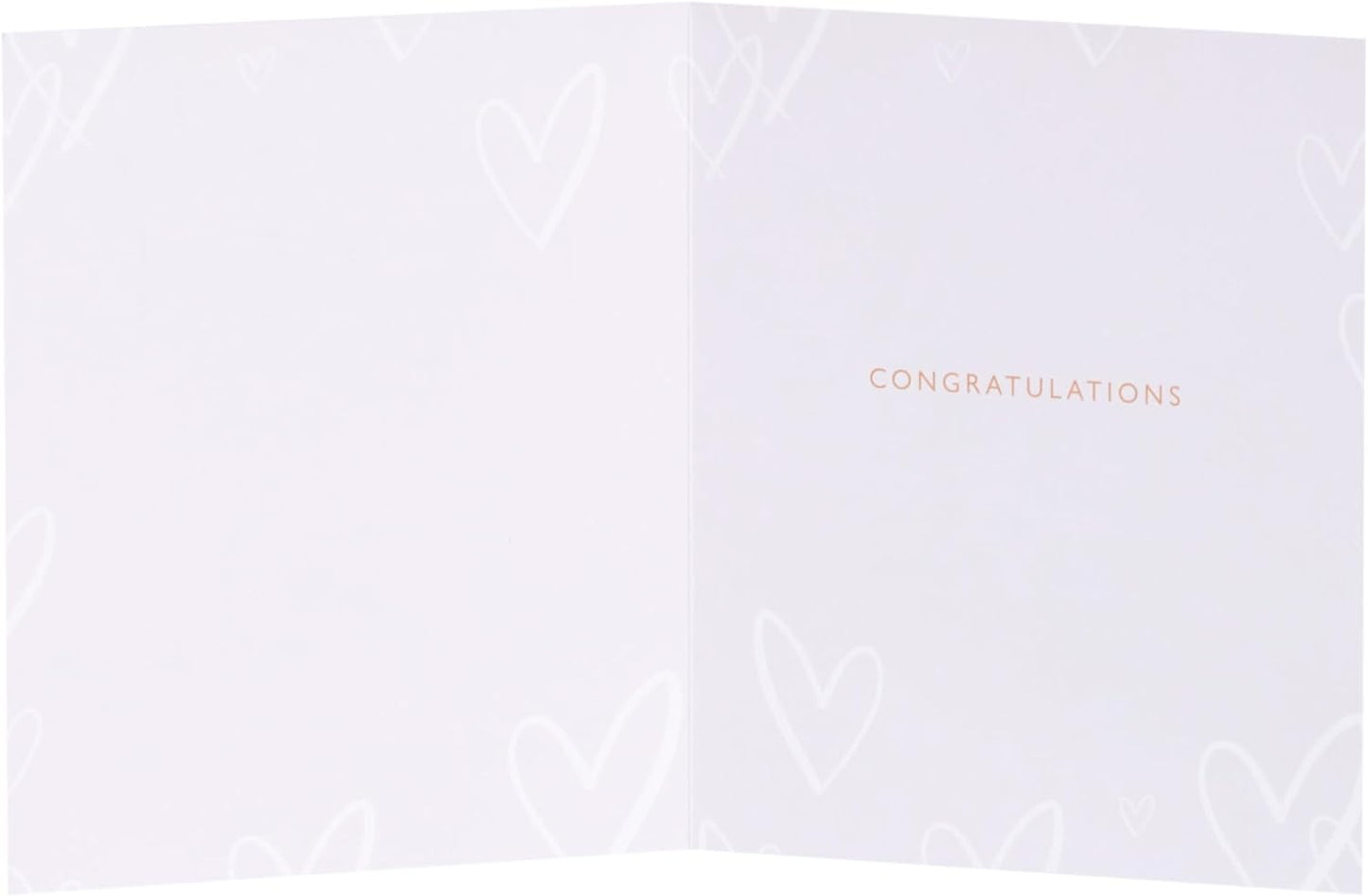Champagne Glass Design Engagement Congratulations Card