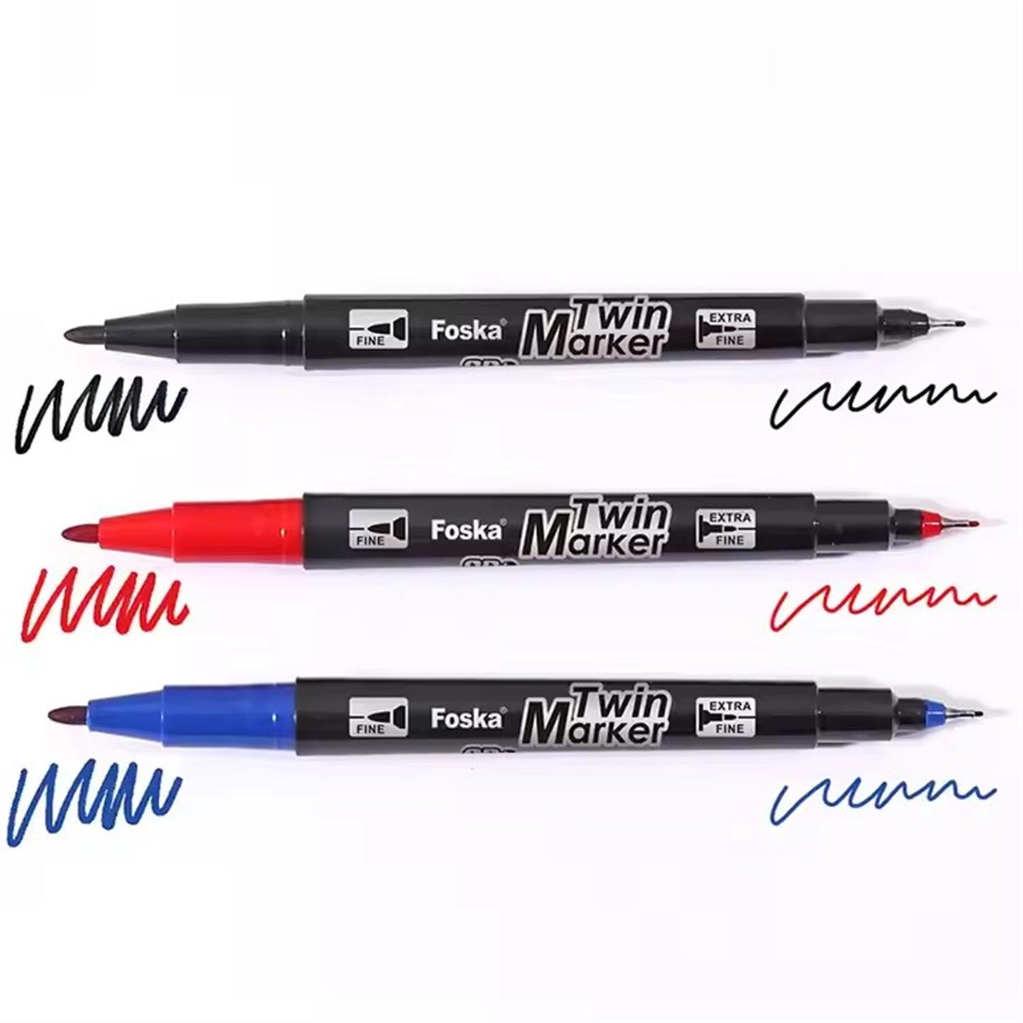 Pack of 3 Twin CD Permanent Marker Pens