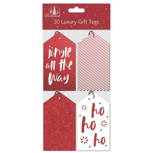 Pack of 20 Luggage Shape North Pole Christmas Gift Tag