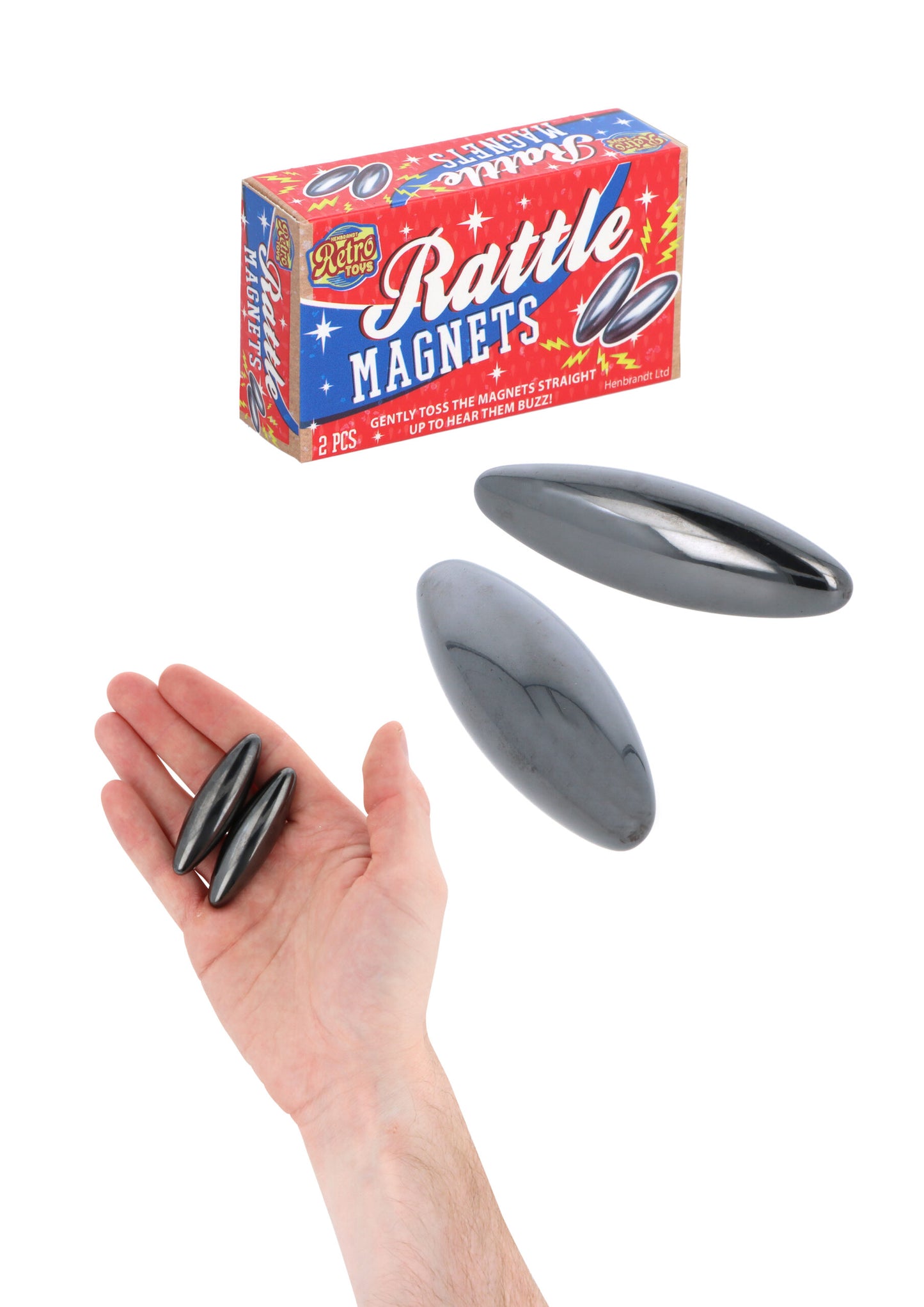 Pack of 12 Rattle Magnets Twin-Pack