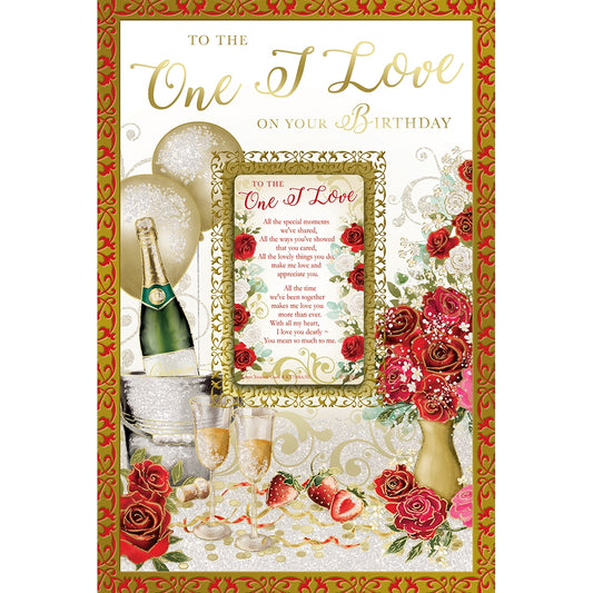 To The One I Love On Your Birthday Keepsake Treasures Greeting Card