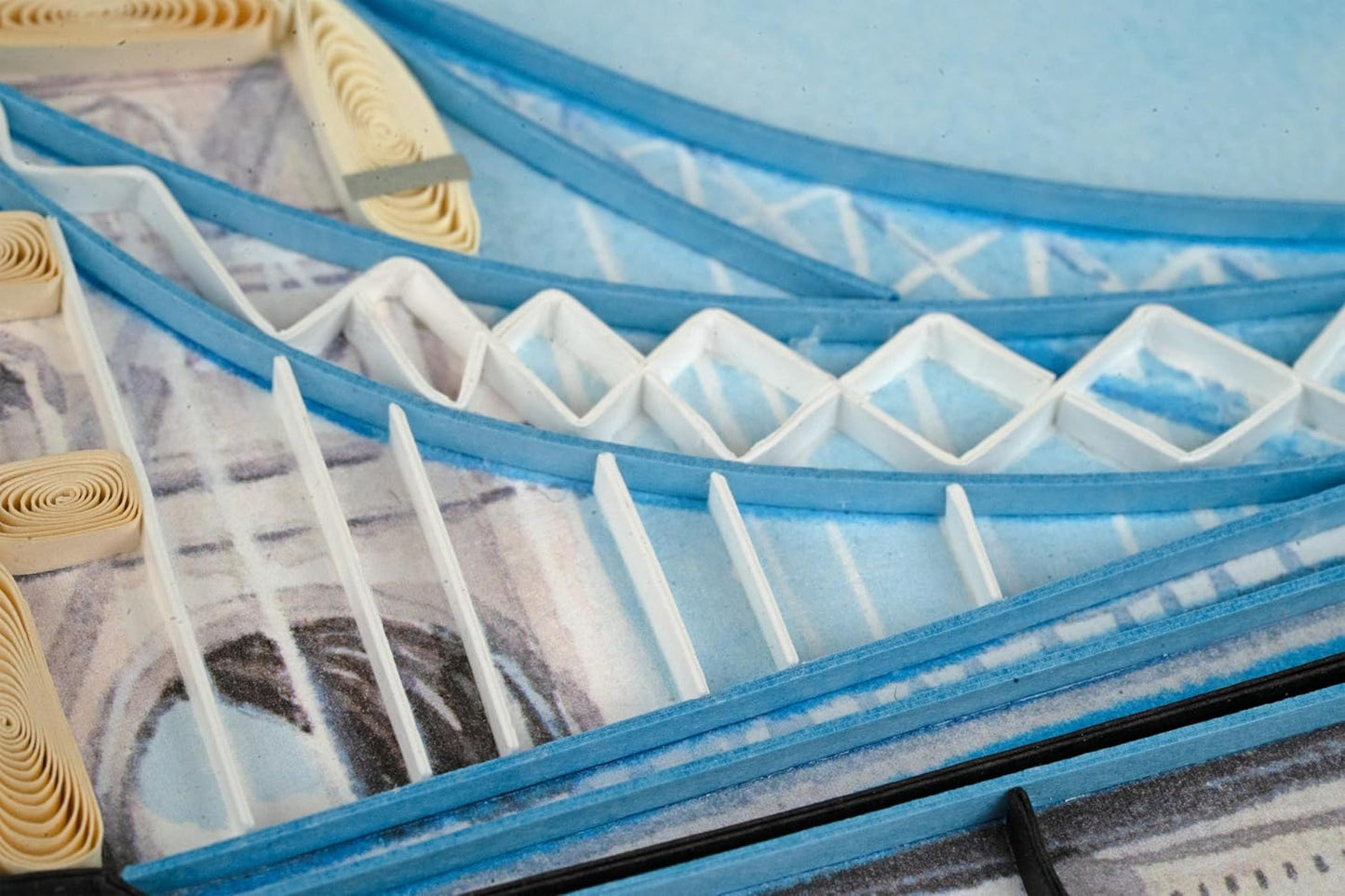 Quilling London Tower Bridge Lavish London Hand-Finished Art Greeting Card Frameable Art