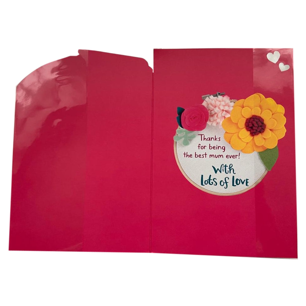 Lovely Teddy Die Cut Handmade Design Mother's Day