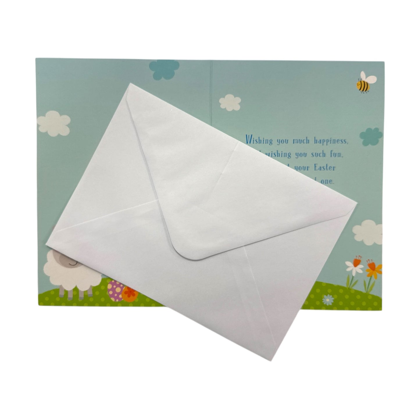 For Nephew Cute Lamb With Bees Design Open Easter Card