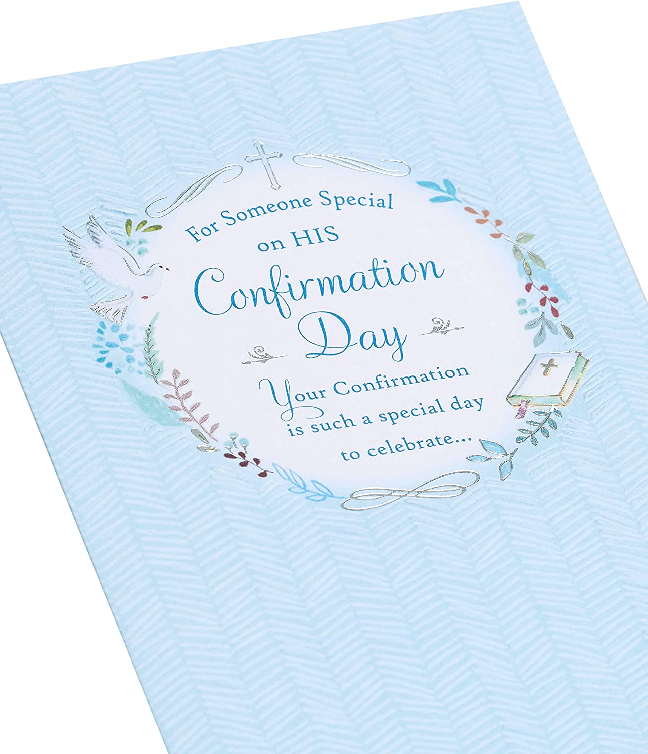Confirmation Card For Boy Baby Blue Design 