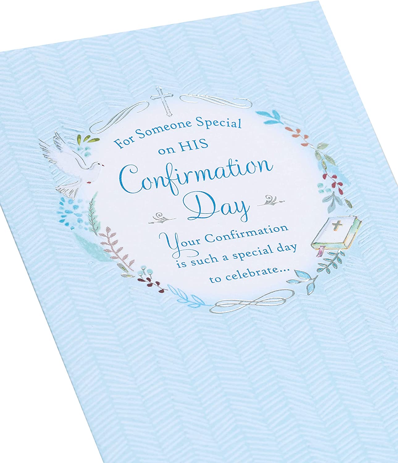 Confirmation Card For Boy Baby Blue Design
