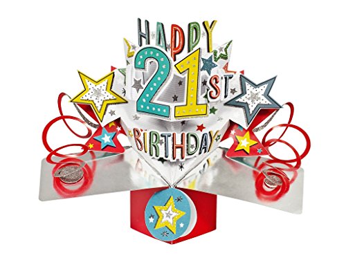 Second Nature Pop Ups 21St Birthday Card