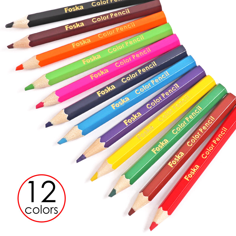 Pack of 72 Half Colouring Pencils