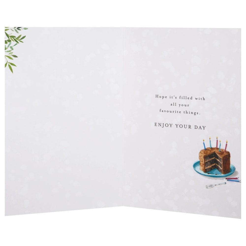 Cake & Balloons Design 80th Birthday Card