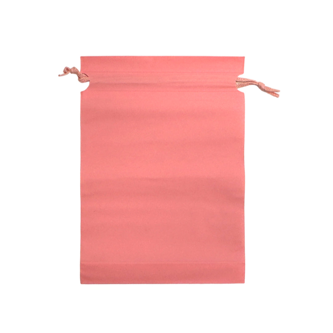 Pack of 100 Pink Coloured 21x29cm PEVA Frosted Drawstring Bags