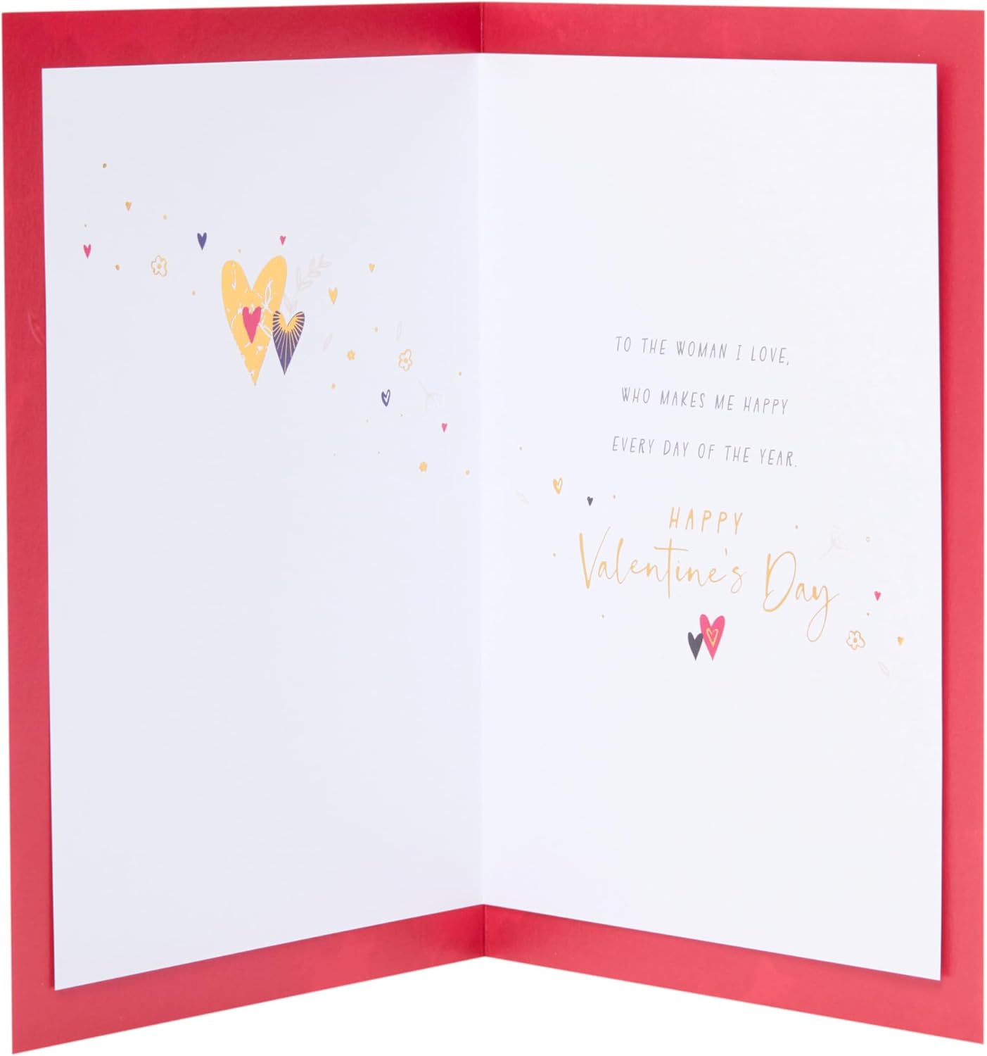 Gold Heart Design Wife Valentine's Day Card