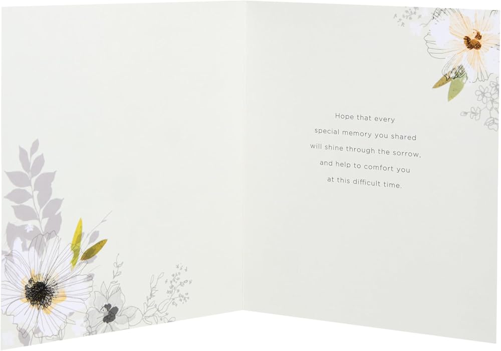 White Flowers Loss Of Loved One Sympathy Card