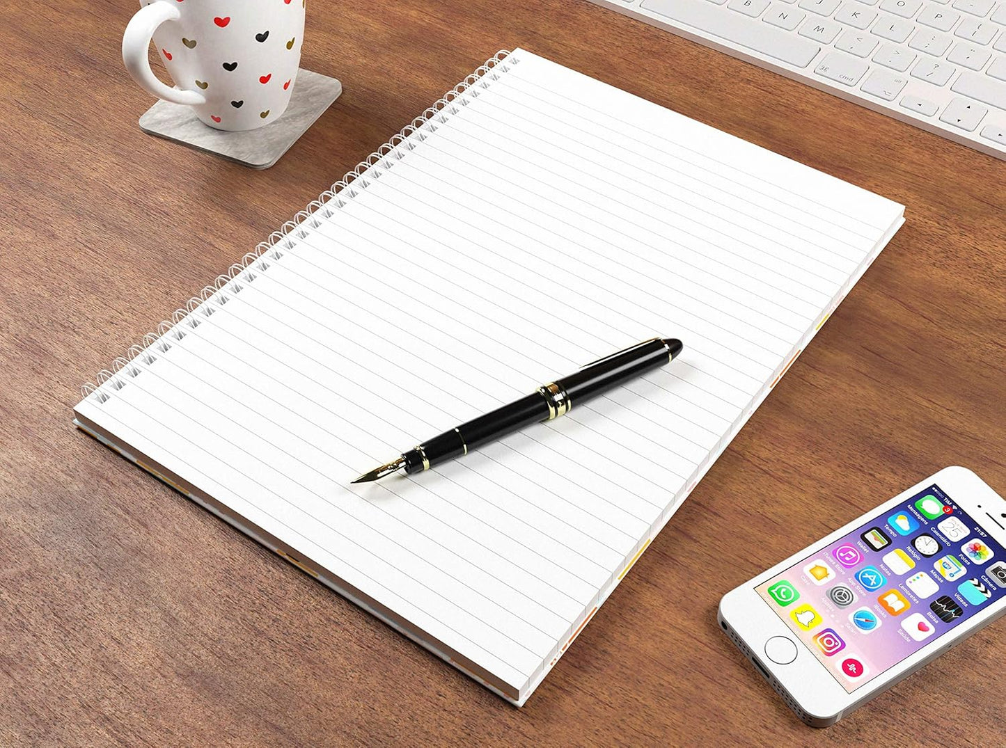 A4 140 Pages Twin Wire Marlene West Floral Hardback Notebook